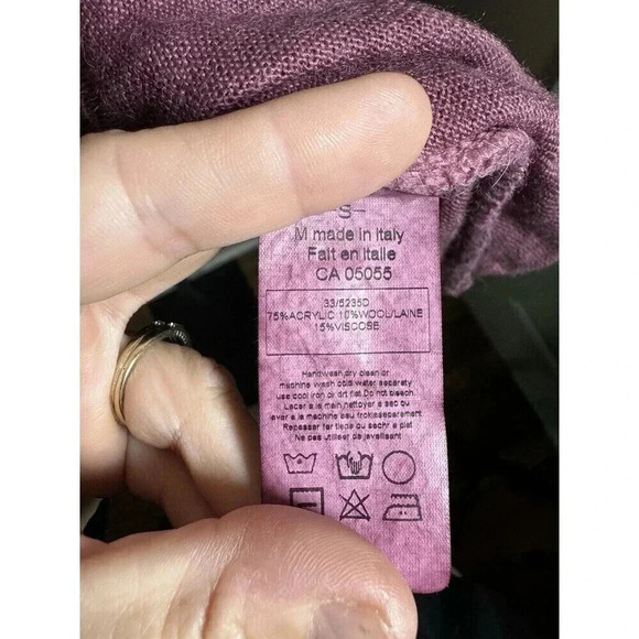 M Made In Italy Womens Small Blouse Layers Sheer Viscose Oversized NWOT - Picture 4 of 6